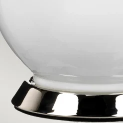 Tischlampen|Schlafzimmer Lampen*Elstead Tischlampe Stoff Keramik 64 cm E27 Weiß Petrol Retro