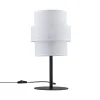 TK Lighting Tischlampe Stoff Metall 38 cm hoch Schwarz Weiß E27< Tischlampen|Schlafzimmer Lampen