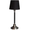 Wohnzimmerlampen|Schlafzimmer Lampen*By Rydéns Tischlampe Stoff Metall E27 59,5 cm in Schwarz Silber