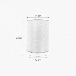 Tischlampen|Schlafzimmer Lampen*Giovanni Battista Tischlampe Stoffschirm H: 24 cm Blau Messing massiv E27