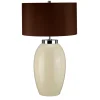 Elstead Tischlampe THALIE Braun Porzellan H:70cm Lampe< Schlafzimmer Lampen|Stofflampen
