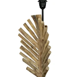 Suna Living Tischlampe Treibholz Stoff 69 cm Nachttisch Wohnzimmer< Holzlampen|Lampen Treibholz