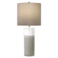 Elstead Tischlampe VASO Keramik Grau H:68cm Nachttisch< Tischlampen|Designerlampen