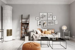 By Rydéns Tischlampe Weiß 50 cm hoch dekorativ Metall E27< Wohnzimmerlampen|Schlafzimmer Lampen