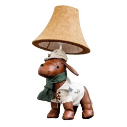 Kinderzimmerlampen|Kinderlampen*Happy Lamps Tischlampe Wohnzimmer Kinderzimmer Hund 48 cm mit LED