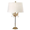 Elstead Tischleuchte 72 cm E27 in Bronze Elfenbein Stoff Metall< Tischlampen|Stofflampen