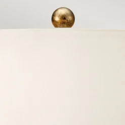 Elstead Tischleuchte 72 cm E27 in Bronze Elfenbein Stoff Metall< Tischlampen|Stofflampen