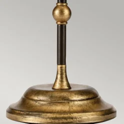 Elstead Tischleuchte 72 cm E27 in Bronze Elfenbein Stoff Metall< Tischlampen|Stofflampen