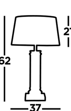 Searchlight Tischleuchte 63 cm E27 in Silber matt Weiß Glas< Glaslampen|Stofflampen