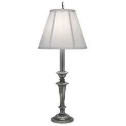 Tischlampen|Schlafzimmer Lampen*Elstead Tischleuchte 74 cm hoch Creme Nickel Klassisch