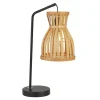 Searchlight Tischleuchte 45 cm Schwarz Natur E14 Bambus Metall< Wohnzimmerlampen|Schlafzimmer Lampen