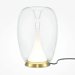 Led Lampen|Tischlampen*Maytoni Tischleuchte Aluminium Glas LED Ø 20 cm 27,2 cm in Gold