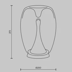 Led Lampen|Tischlampen*Maytoni Tischleuchte Aluminium Glas LED Ø 20 cm 27,2 cm in Gold
