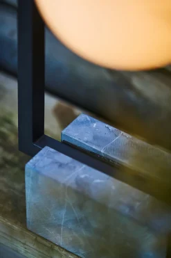 By Rydéns Tischleuchte außen Marmorsockel 52 cm hoch E27 IP44< Metall Lampen|Moderne Außenleuchten