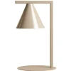 Tischlampen|Schlafzimmer Lampen*ALDEX Tischleuchte Beige E14 40 cm hoch Metall Kegelschirm