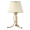 Tischlampen|Schlafzimmer Lampen*Jupiter Tischleuchte BERTHA 38cm in Shabby Gold Weiß Lampe
