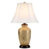 Elstead Tischleuchte CHINO Creme Gold 58cm Porzellan Lampe< Tischlampen