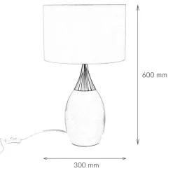 Invicta Interior Tischleuchte Ø30cm Klassisch elegant< Designerlampen|Schlafzimmer Lampen