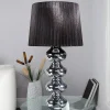 Tischlampen|Schlafzimmer Lampen*Invicta Interior Tischleuchte 50cm Modern Design edel Schwarz Chrom