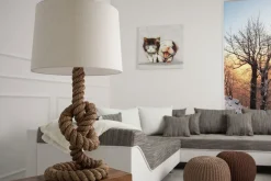 Tischlampen|Schlafzimmer Lampen*Invicta Interior Tischleuchte 85cm Modern kunstvoll maritim echtes Tau