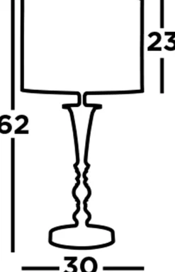 Stofflampen|Rustikale Lampen*Searchlight Tischleuchte E27 62 cm Ø 30 cm in Messing Antik Natur