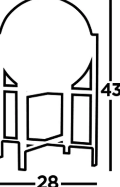 Glaslampen|Retro Lampen*Searchlight Tischleuchte E27 43 cm Schwarz Rauchgrau Glas Metall