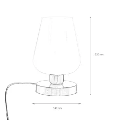Giovanni Battista Tischleuchte Glasschirm Messingsockel elegant TALIS< Tischlampen|Lampen Aus Aller Welt