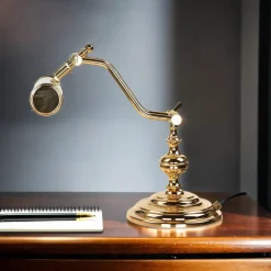 Giovanni Battista Tischleuchte 24K Gold aus Messing Premium< Bürolampen|Lampen Aus Aller Welt