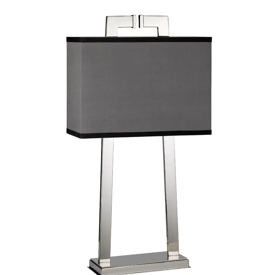 Schlafzimmer Lampen|Stofflampen*Elstead Tischleuchte KANDILA Grau H:66cm Design Bodenlampe