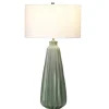 Elstead Tischleuchte Keramik 79,5 cm Weiß Grün E27 LIBIELA< Keramiklampen|Schlafzimmer Lampen