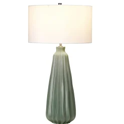 Elstead Tischleuchte Keramik 79,5 cm Weiß Grün E27 LIBIELA< Keramiklampen|Schlafzimmer Lampen