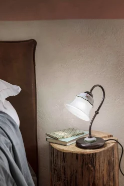 Wohnzimmerlampen|Keramiklampen*Ferroluce Tischleuchte Keramik Metall E14 15 cm breit 28,5 cm