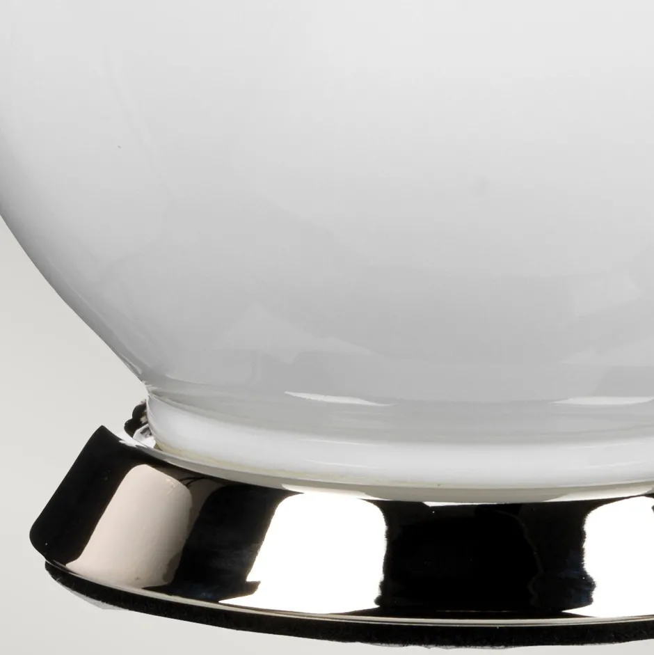 Wohnzimmerlampen|Stofflampen*Elstead Tischleuchte Keramik Stoff E27 64 cm hoch Weiß Blau