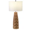 Tischlampen|Keramiklampen*Elstead Tischleuchte Keramik Stoff 75 cm hoch in Beige Creme