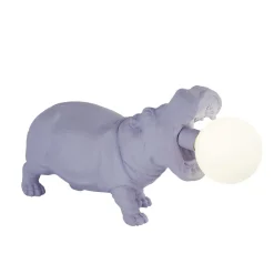Kugellampen|Kinderzimmerlampen*Searchlight Tischleuchte Kinderzimmer H: 22 cm G9 Flieder Weiß