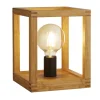 Searchlight Tischleuchte klein H: 25 cm E27 Natur Bambus Holz< Wohnzimmerlampen|Schlafzimmer Lampen
