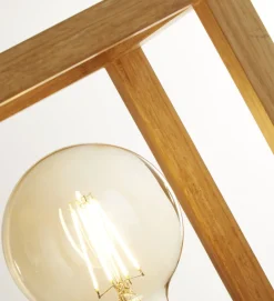 Searchlight Tischleuchte klein H: 25 cm E27 Natur Bambus Holz< Wohnzimmerlampen|Schlafzimmer Lampen