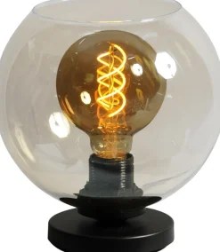 Masterlight Tischleuchte Kugel Schirm Glas Metall Ø 20 cm E27< Tischlampen|Kugellampen