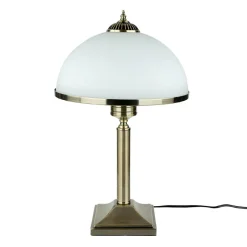 Glaslampen|Jugendstil Lampen*Easylight Tischleuchte MARLOW 50cm in Messing antik Jugendstil