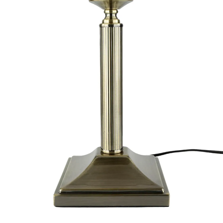 Glaslampen|Jugendstil Lampen*Easylight Tischleuchte MARLOW 50cm in Messing antik Jugendstil