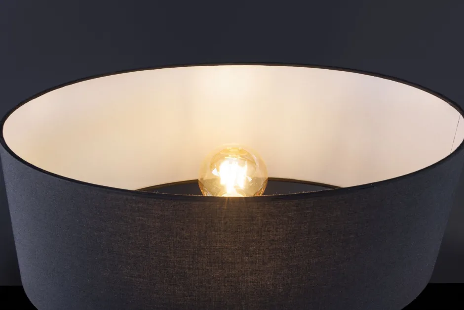 Invicta Interior Tischleuchte Marmor Stoff Rot Schwarz 64 cm gemütlich< Tischlampen|Schlafzimmer Lampen