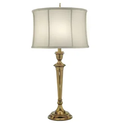 Elstead Tischleuchte MELLAENA 79 cm hoch in Messing Nachttisch< Tischlampen|Schlafzimmer Lampen