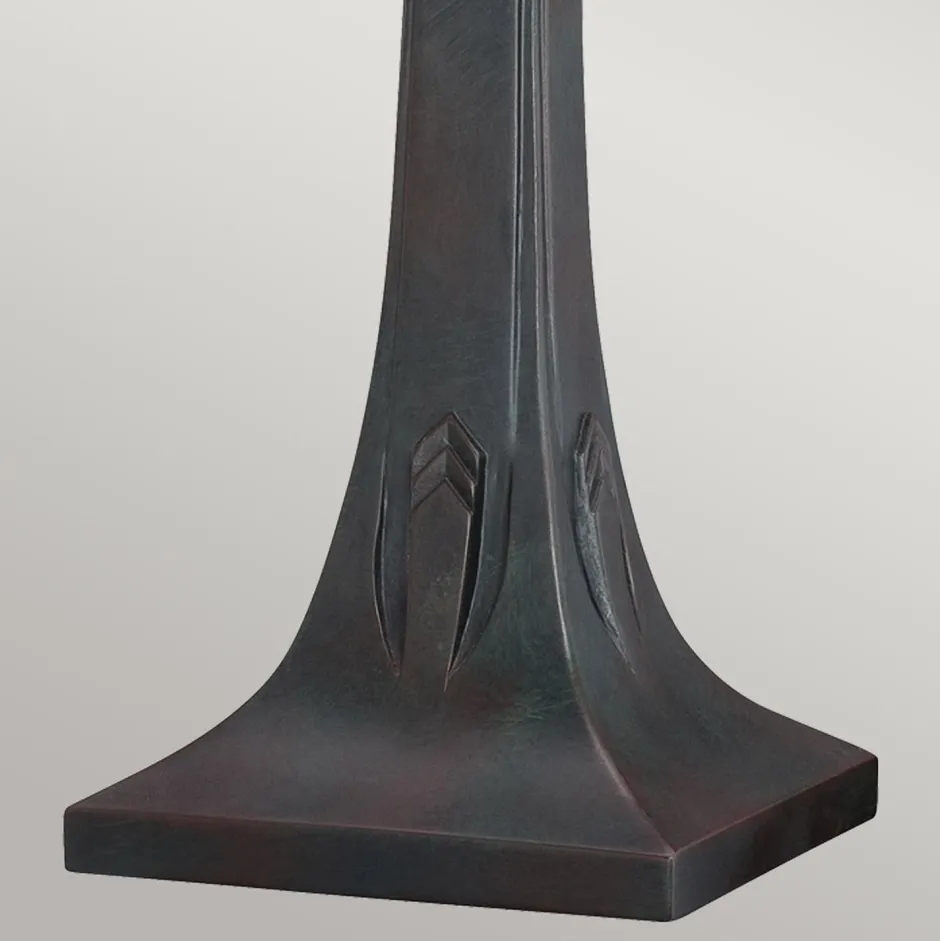 Elstead Tischleuchte Metall Glas 63,1 cm Tiffany Stil Zugschalter< Wohnzimmerlampen|Rustikale Lampen