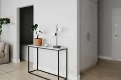 By Rydéns Tischleuchte Metall Glas 55 cm hoch Schwarz Weiß< Wohnzimmerlampen|Metall Lampen