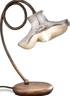 Wohnzimmerlampen|Keramiklampen*Ferroluce Tischleuchte Metall Keramik 20 cm breit 35 cm hoch E14