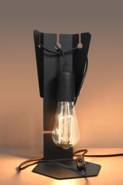 Sollux Tischleuchte Metall Schwarz 31 cm klein dekorativ E27< Moderne Lampen|Wohnzimmerlampen