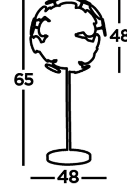 Designerlampen|Kugellampen*Searchlight Tischleuchte Modern 65 cm hoch Schwarz Gold 3x E14