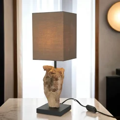 Holzlampen|Lampen Treibholz*Invicta Interior Tischleuchte Modern kunstvoll 45cm Tischlampe Natur