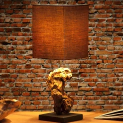 Holzlampen|Lampen Treibholz*Invicta Interior Tischleuchte Modern kunstvoll 45cm Tischlampe Natur