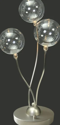 Masterlight Tischleuchte MOLTO 3 in Nickel matt dimmbar< Wohnzimmerlampen|Glaslampen